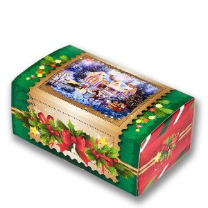 красивая новогодняя коробочка с конфетами