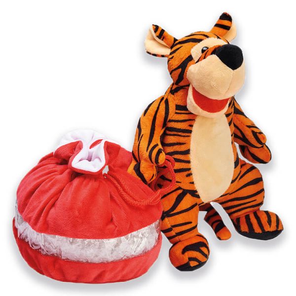 Сладкий новогодний подарок Тигр с сумкой, 700 г.